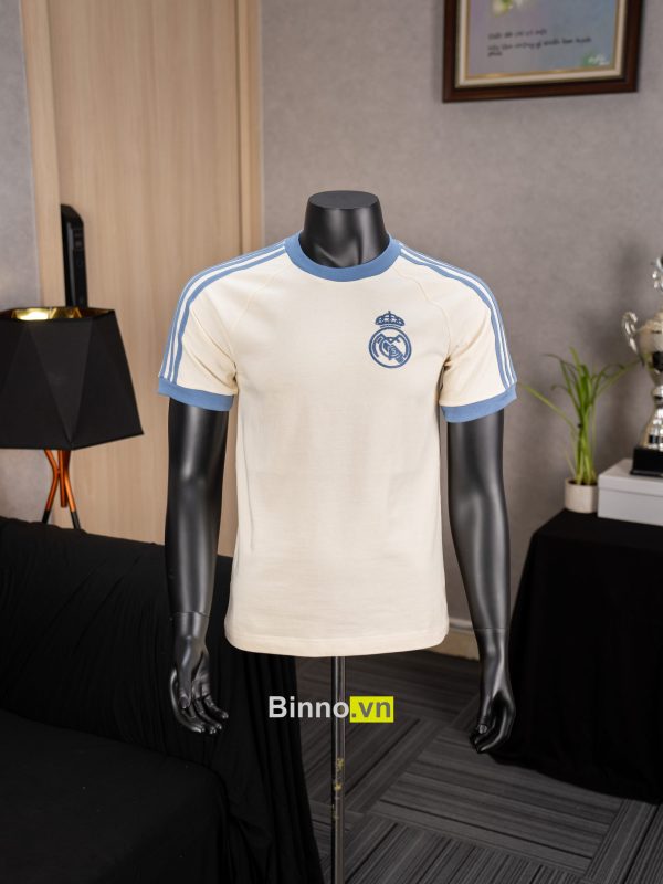 ÁO THUN REAL MADRID – TRẮNG KEM