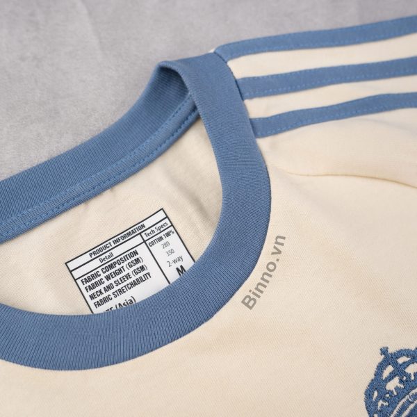 ÁO THUN REAL MADRID – TRẮNG KEM - Ảnh 3