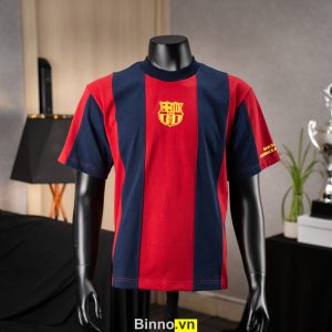ÁO THUN FC BARCELONA - SỌC XANH ĐỎ (form rộng)