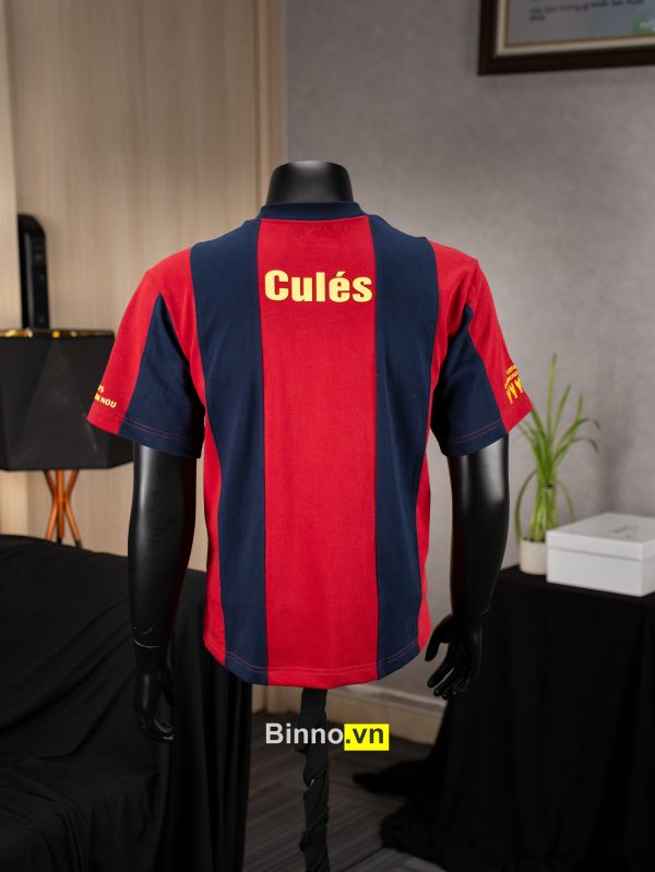 ÁO THUN FC BARCELONA - SỌC XANH ĐỎ (form rộng) - Ảnh 11