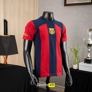 ÁO THUN FC BARCELONA - SỌC XANH ĐỎ (form ôm)