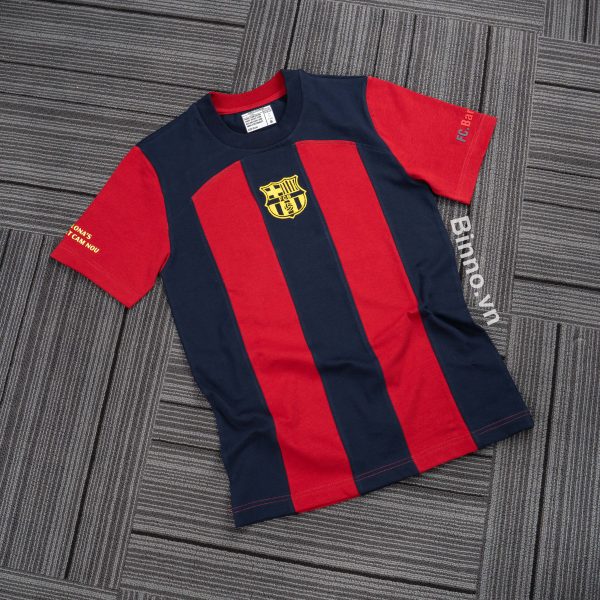 ÁO THUN FC BARCELONA - SỌC XANH ĐỎ (form ôm) - Ảnh 5
