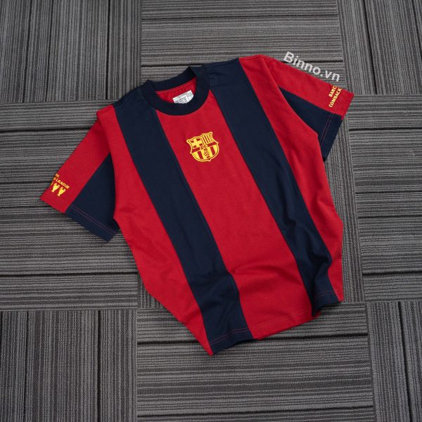 ÁO THUN FC BARCELONA - SỌC XANH ĐỎ (form rộng) - Ảnh 5