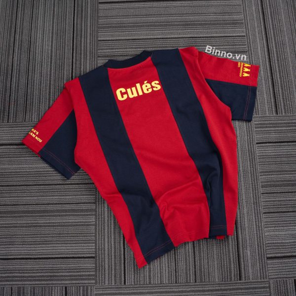 ÁO THUN FC BARCELONA - SỌC XANH ĐỎ (form rộng) - Ảnh 2